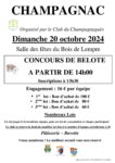 Affiche concours de belote 20 octobre 2024 pdf